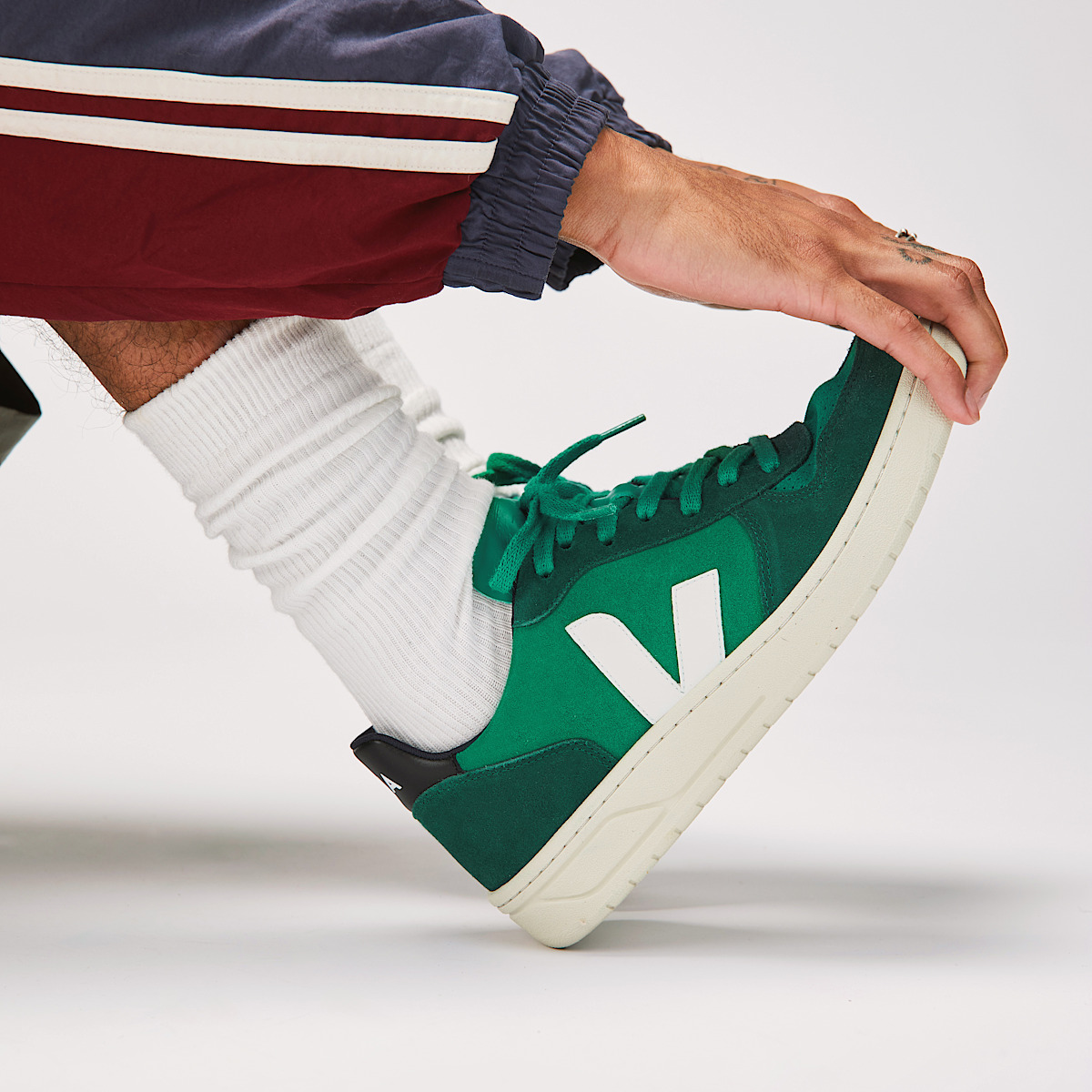 veja v-10 suède vert VX0303671