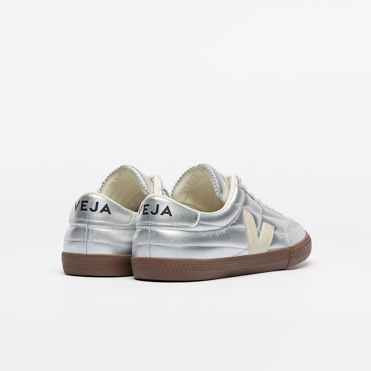 veja zapatillas panenka cuero-orgánico plata FU2020893 Back view