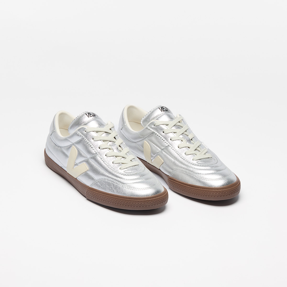 veja sneakers panenka 有机皮革 银色 FU2020893 Top view