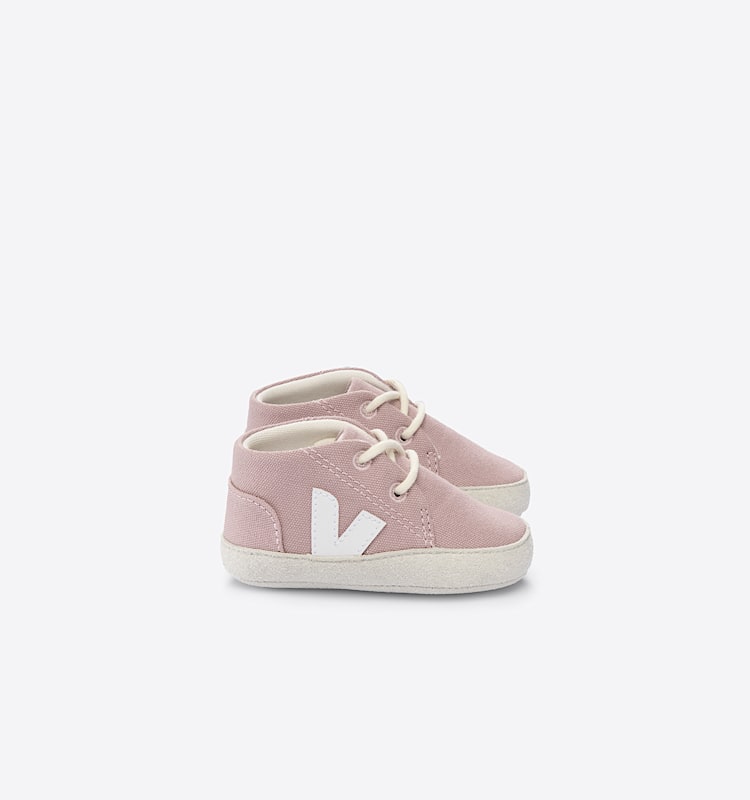 veja sneakers baby organic-cotton pink BB0103277 Lateral view