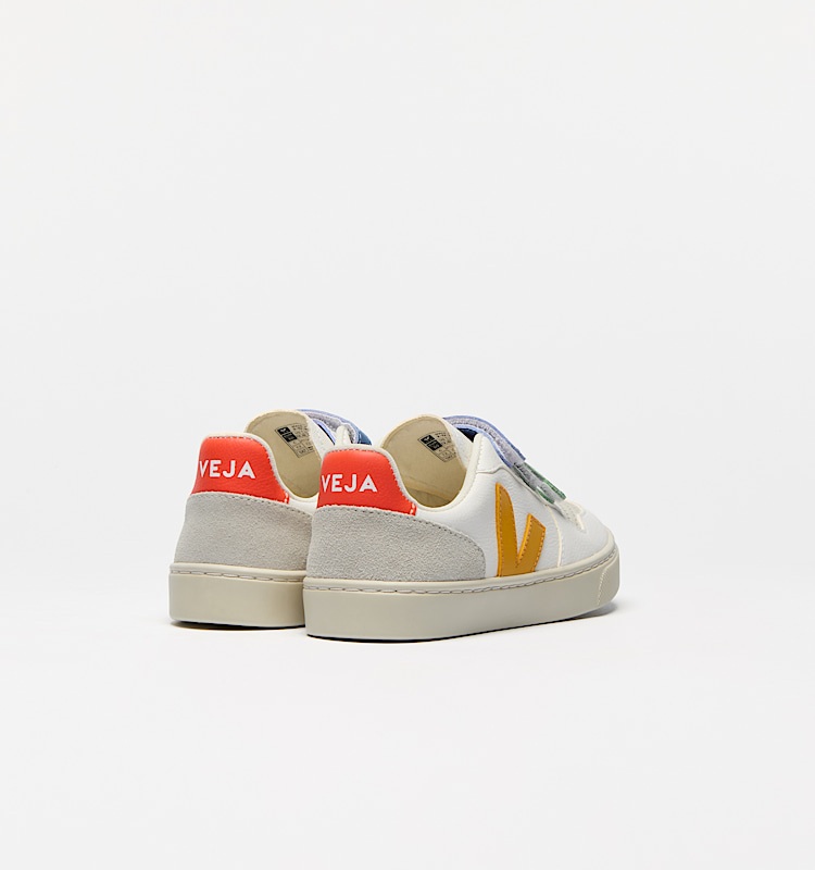 veja zapatillas small-v-10 cuero multicolor CV0520612 Back view