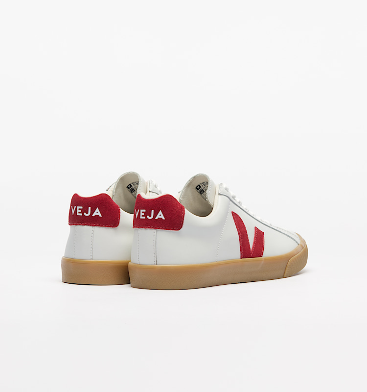 veja sneakers esplar-logo leather white EO0220764 Back view