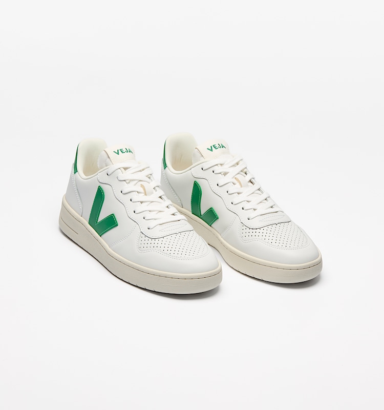 veja baskets v-10-prime cuir blanc VI0220849 Top view