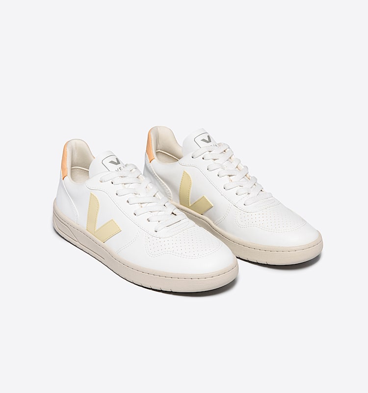 veja sneakers v-10 cuero blanco VX0703103 Top view